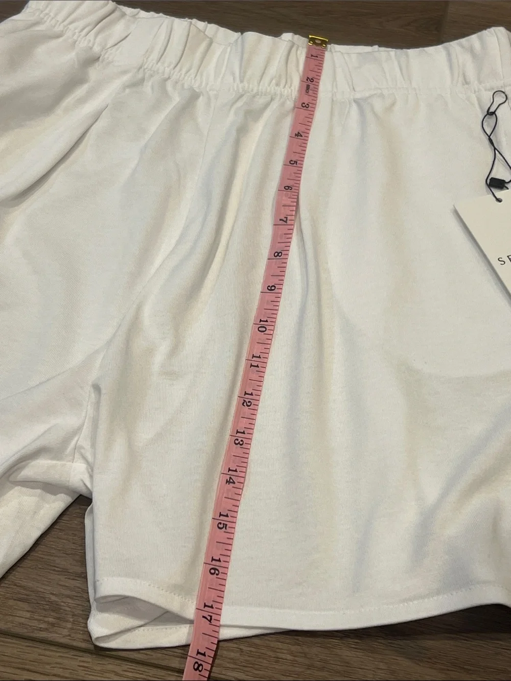 NWT Sedvana Swedish White Elastic Waist Lounge Shorts Cotton & Modal Comfy Relax - Picture 8 of 13